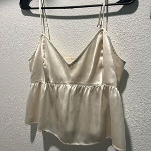 Satin crop baby doll top